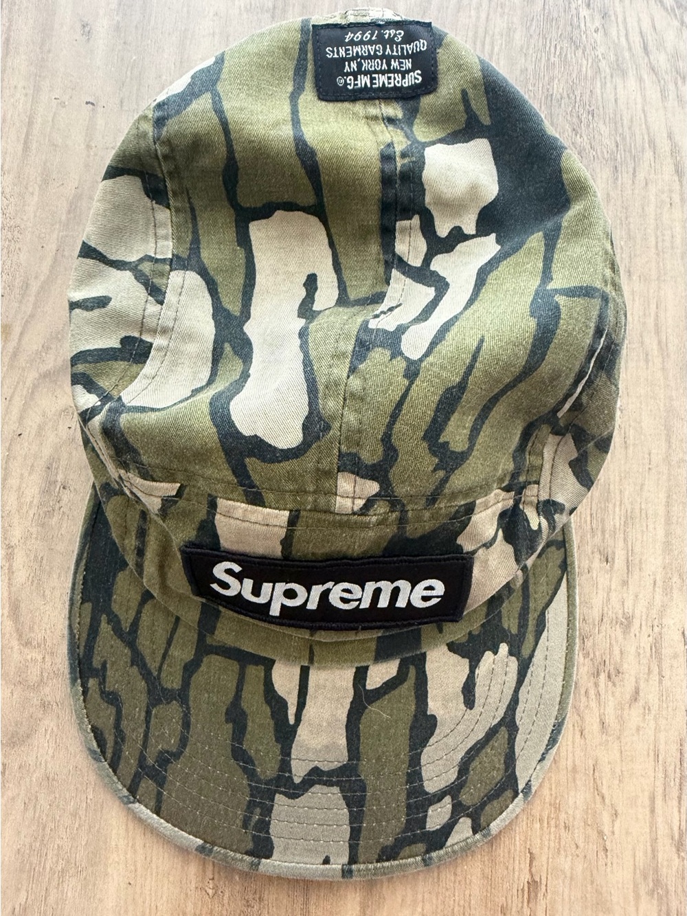 Supreme Olive Green Camo 5 Five Panel Cap Hat